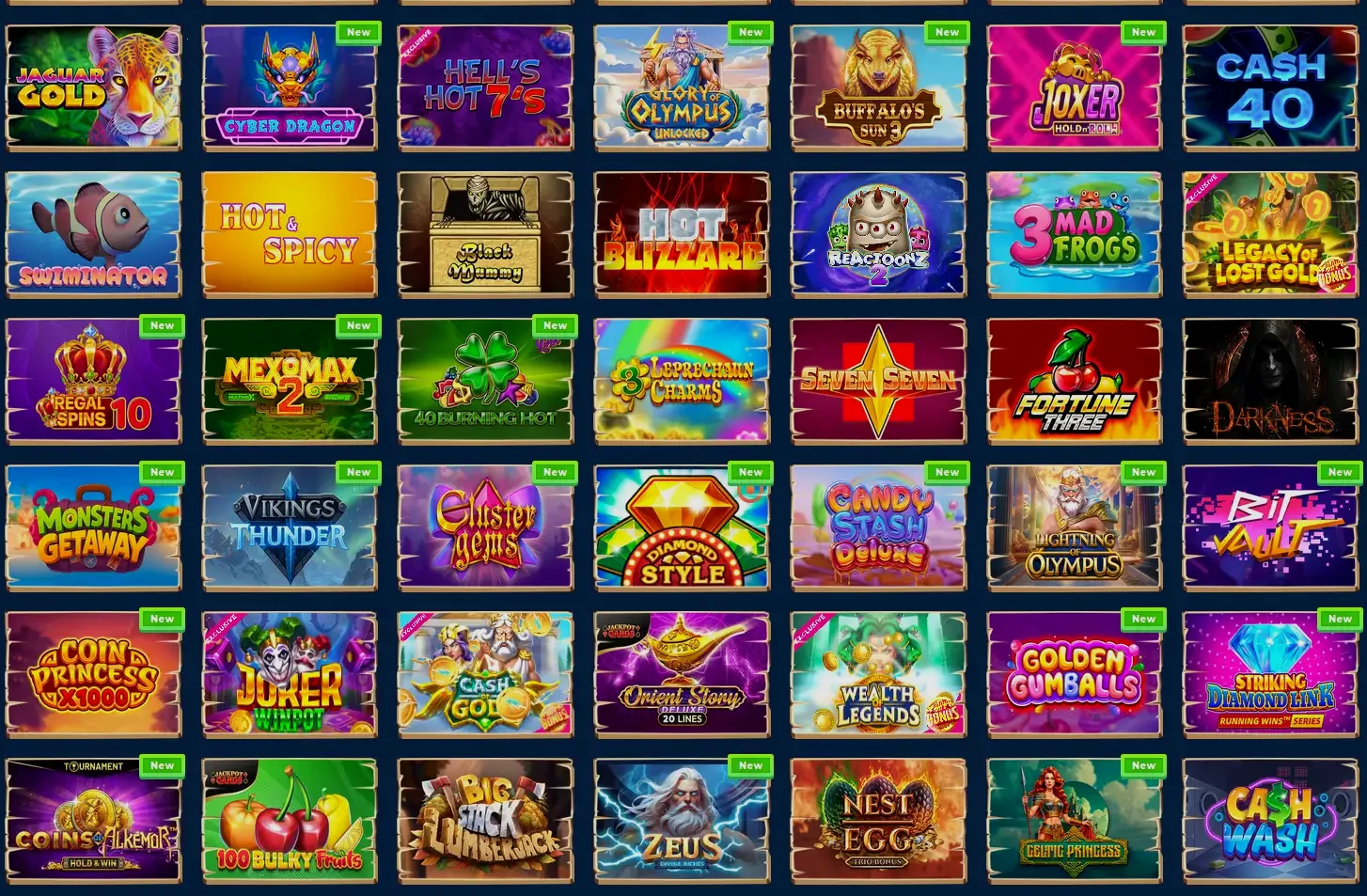 Oshi Casino App Oberfläche auf Smartphone mit Slot-Spielauswahl